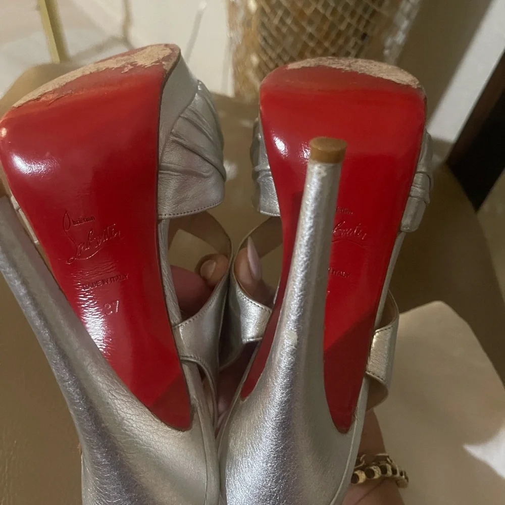 Christian Louboutin elegant silver